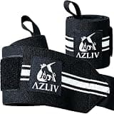 AZLIV リストラップ Lite 手首サポーター アズリブ 筋トレ ウエイトトレーニング ジム 手首固定 左右セット (ブラックxホワイト) 160kg