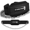 Gymreapers ディップベルト チェーン付き ウェイトリフティング 懸垂 ディップ用 - 重量トレーニング用高耐久スチールチェーン (ブラック)
