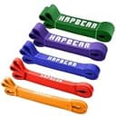 HAPBEAR トレーニングチューブ 懸垂補助バンド レジスタンスバンド 5レベル 筋トレ用 ゴムチューブ レジスタンスバンド フィットネスバンド 男女兼用 自宅トレ ダンベル代用 非滑り 耐久性 5本セット (新モデル 5本セット(7kg—77kg))