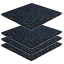 KaRaDaStyle ゴムマット ジムマット 20mm 防音 防振 床 ホームジム 筋トレ ダンベル トレーニング 衝撃吸収 ラバー gym mat 50角 (4枚セット/ブルー)