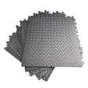 KRTD ジョイントマット パズルマット 極厚60*60*1.2cm トレーニング 大判ジム エクササイズ 傷防止 床保護 子供部屋に 防音 衝撃吸収 断熱効果 抗菌 サイドパーツ付 キズ防止 トレーニング器具用(6枚 60*60*1.2cm,波黒)