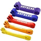 HAPBEAR トレーニングチューブ 懸垂補助バンド レジスタンスバンド 5レベル 筋トレ用 ゴムチューブ レジスタンスバンド フィットネスバンド 男女兼用 自宅トレ ダンベル代用 非滑り 耐久性 5本セット (新モデル 5本セット(2kg—56kg)) 2kg