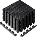イエスフォーオール(Yes4All) トレーニング用ジョイントマット エクササイズマット 防音 衝撃吸収 ホームジム 30cm×30cm×1.1cm×12枚セット(1.1m2) ブラック サイドパーツ付 【日本正規輸入品】 KAL0