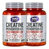 NOW 2本セット 海外直送品 Now Foods Creatine Monohydrate, 120 Caps 750 mg