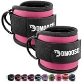 DMoose Fitness DMoose キックバック用のケーブルマシン用のアンクルストラップ、臀部トレーニング、レッグエクステンション、カール、股関節のアウトグダクタ(男性と女性用)、調節可能なネオプレンサポート
