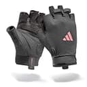 adidas(アディダス) エッセンシャル トレーニンググローブ エアロレディー素材(吸汗性、速乾性、透湿性、保温性) ブラック/ピンクロゴ XS ADGB-15000PK