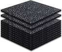 ジムマット ゴムマット ラバートレーニングマット 500×500mm 厚手15mm 防振 防音 EPDM 衝撃吸収 筋トレ マット ジム用マット ジム フロアマット 高硬度 高密度 業務用 ラバーマット エクササイズ フィットネス ダンベルマット (ホワイト, 10枚セット)